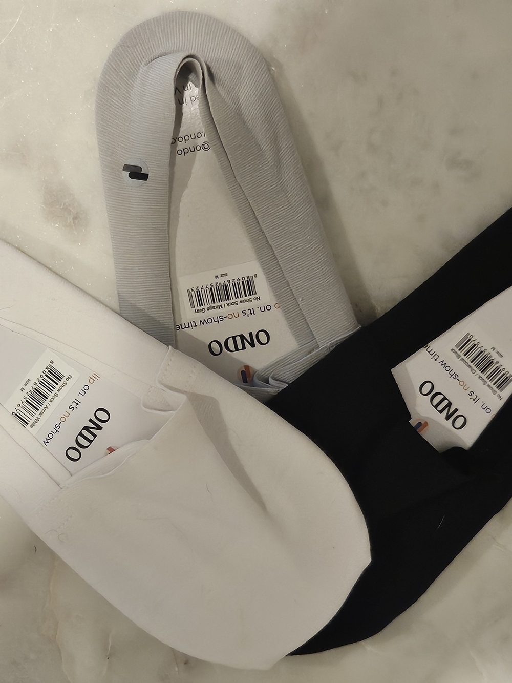 ONDO No-Show Sock Trio - Black, Gray, White NWT - Picture 11 of 16